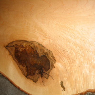 Closeup of maple slab