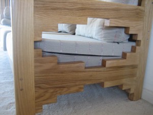 Re-furnished white oak couch