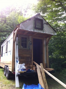 Porch (back-side) of tiny home